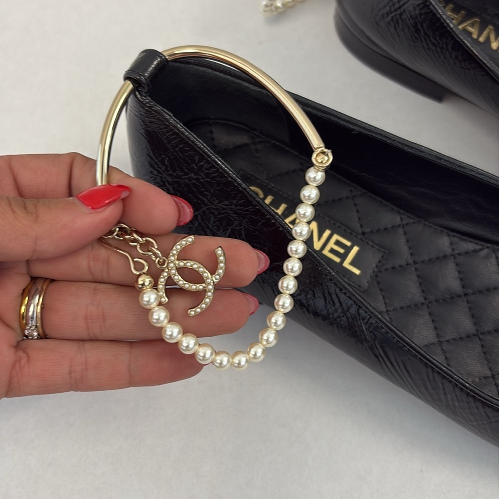 Chanel Pearl strap ballet flats - Picture 6 of 8